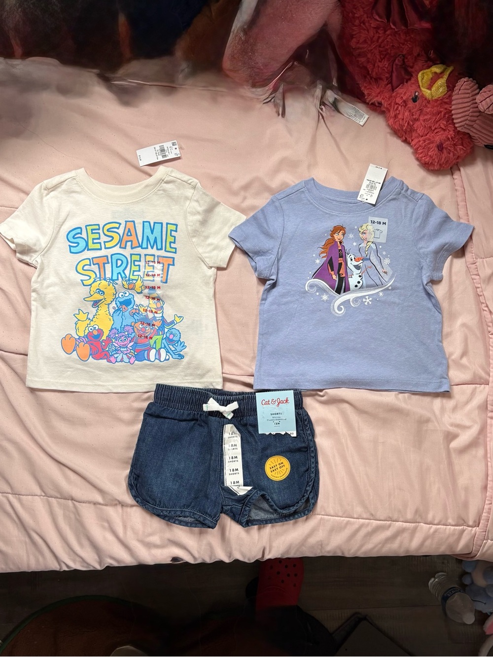 Cat & Jack Cream Tee with Multicolor Graphic